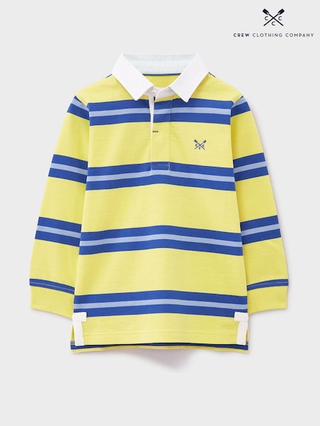 Crew Clothing Yellow 100% Cotton Stripey Long Sleeve Rugby Shirt (F93904) | AED163 - AED186