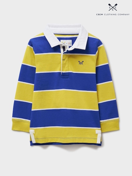 Crew Clothing Yellow 100% Cotton Stripey Long Sleeve Rugby Shirt (F93915) | 139 QAR - 158 QAR