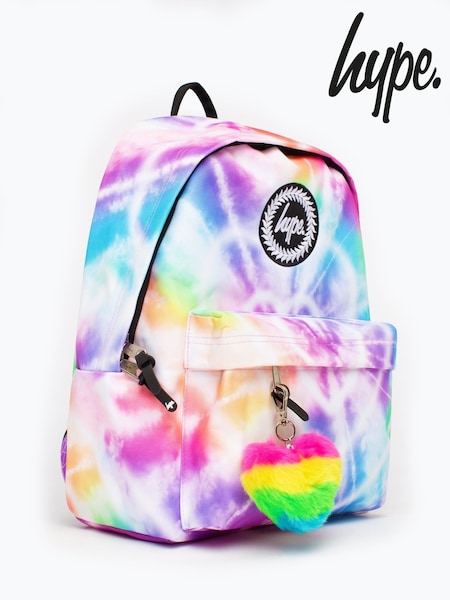 Hype. Girls Pink Rainbow Heart Tie Dye Iconic Backpack (F93954) | €40