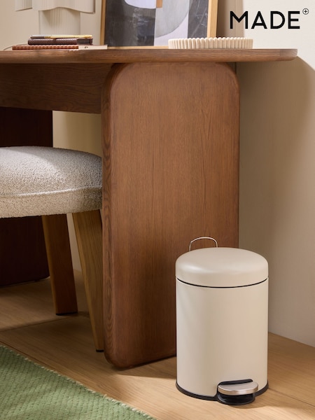 MADE.COM Cream Joss 5 Litre Soft Close Pedal Bin (F93955) | €34