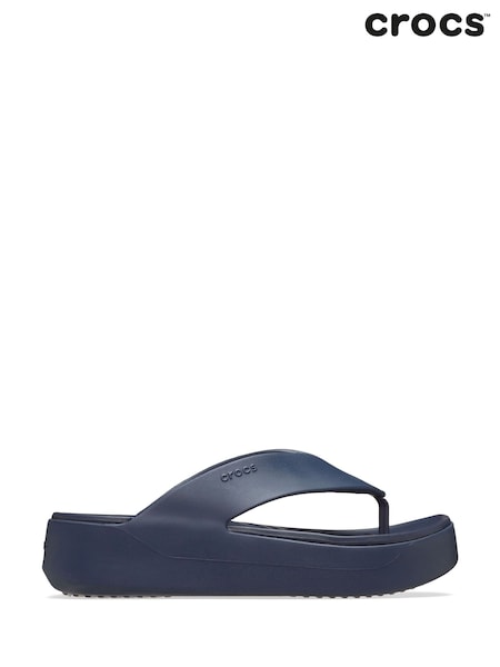 Crocs Blue Getaway Platform Flip Flops Sandals (F93988) | ₪226