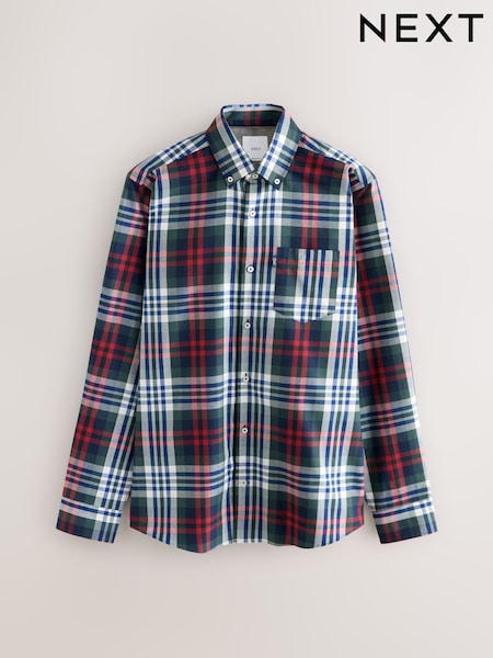 Red/Green Regular Fit Easy Iron Button Down Oxford Shirt (F93997) | €35