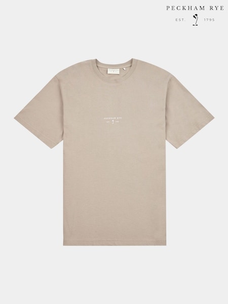 Gris - Peckham Rye Mens Logo 100% Cotton T-Shirt (F94007) | 50 €