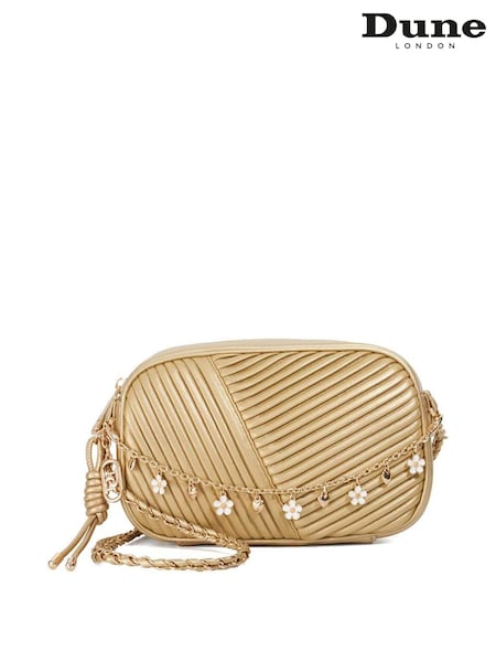 Dune London Gold Chancery Small Plisse Premium Cross-Body Bag (F94034) | € 170
