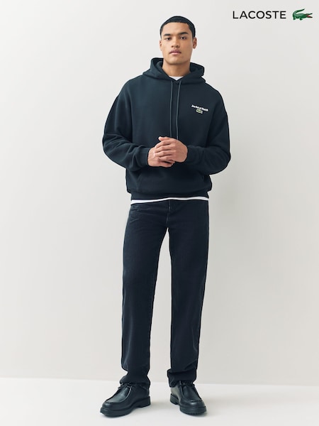 Lacoste Black Loose Fit Print Hoodie (F94194) | €205