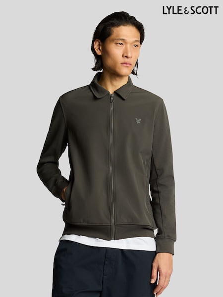 Lyle & Scott Grey Softshell Hybrid Zip Through 100% Cotton Hoodie (F94258) | R$ 985