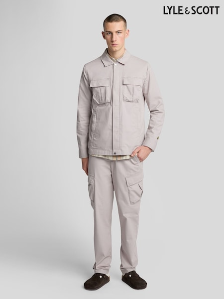 Lyle & Scott Grey Stretch Ripstop 100% Cotton Joggers (F94301) | €127