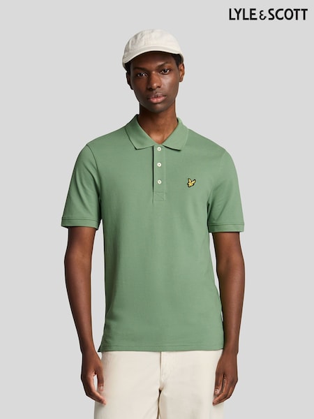 أخضر - Lyle & Scott Plain Polo Shirt (F94317) | ‏320 د.إ.‏