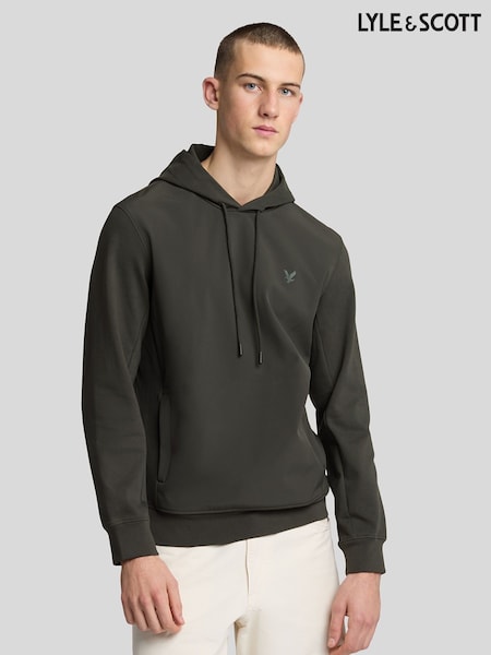 Lyle & Scott Grey Softshell Hybrid Pullover Hoodie (F94321) | R$ 890