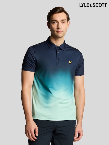 Lyle & Scott Blue Gradient Polo Shirt (F94349) | 297 QAR