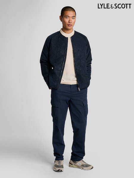 Lyle & Scott Blue Stretch Ripstop Pants (F94355) | €127