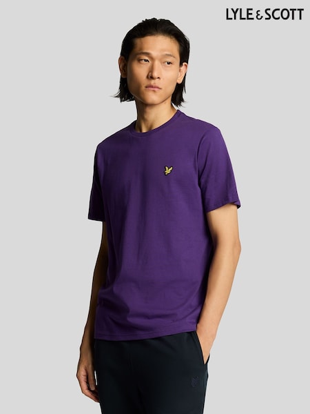 Lyle & Scott Purple 100% Cotton Plain T-Shirt (F94372) | €43