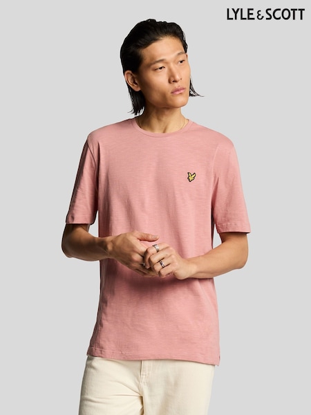 Lyle & Scott Red 100% Cotton Slub T-Shirt (F94376) | 198 QAR
