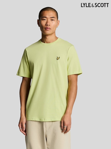 Lyle & Scott Yellow Cotton Plain T-Shirt (F94380) | €43