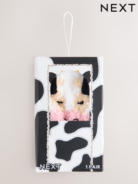 Black and White Cow Cosy Ankle Socks in a Box 1 Pack (F94635) | €8