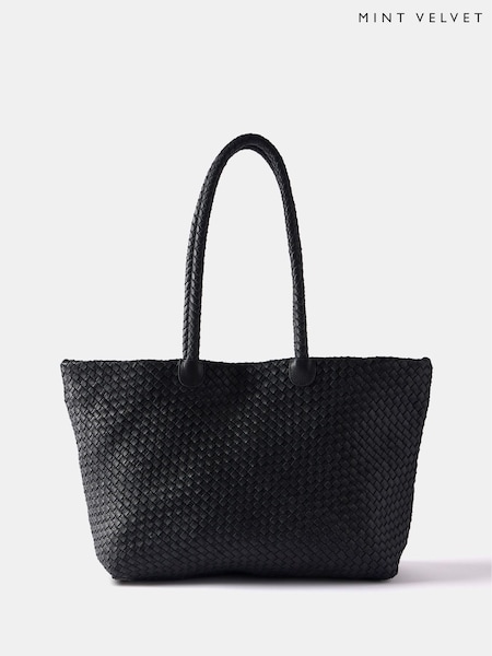 Mint Velvet Leather Woven Tote Bag (F94658) | 1,192 LEI