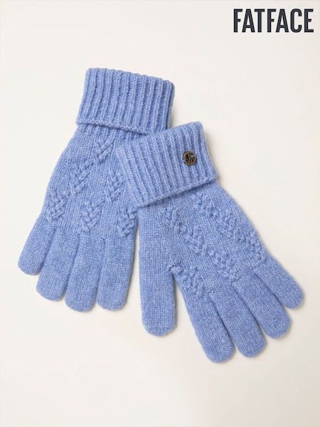 Blau - FatFace Leaf Knit Gloves (F94689) | 28 €