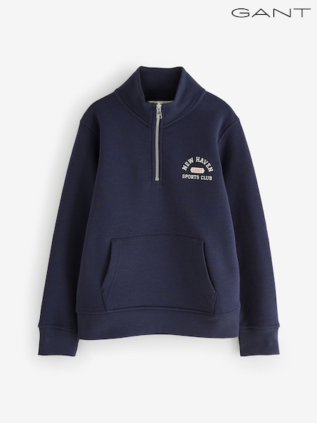 GANT Blue Graophic Half Zip Sweatshirt (F94811) | € 133
