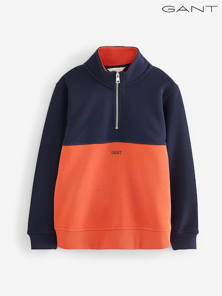 GANT Blue Blocked Half Zip Sweatshirt (F94816) | €113