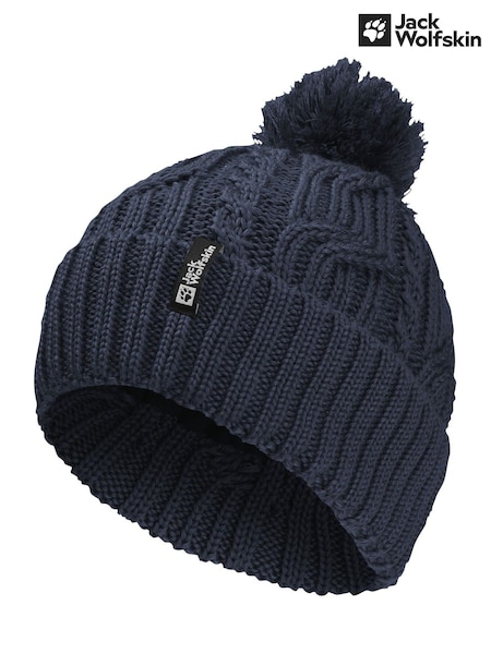 Jack Wolfskin Blue Pompom Beanie Hat (F94844) | €45