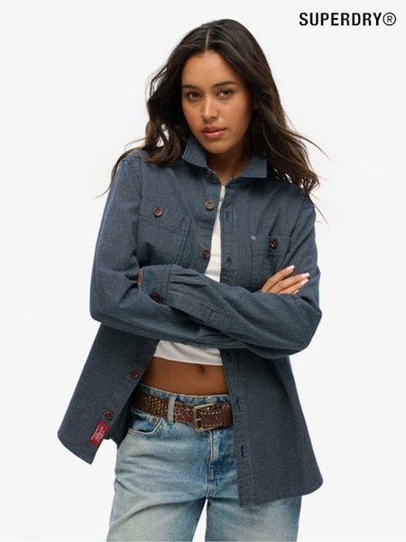 Superdry Oversized 100% Cotton The Merchant Store Denim Overshirt (F94901) | €114