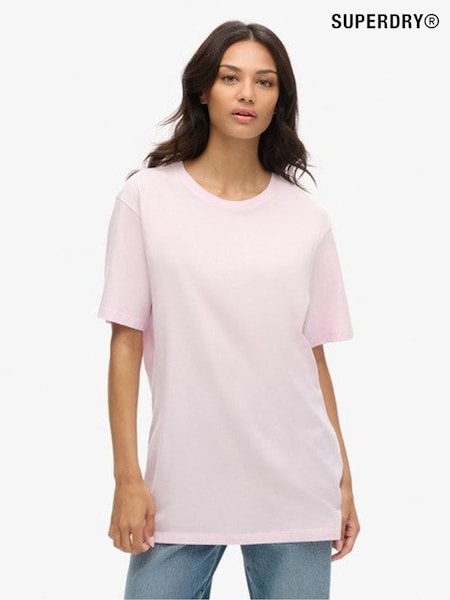 Roz - Tricou supradimensionat Superdry Classic Essential (F94926) | 171 LEI