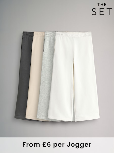 The Set Neutral/Grey 4 Pack Wide Leg Joggers (F94941) | €32 - €38