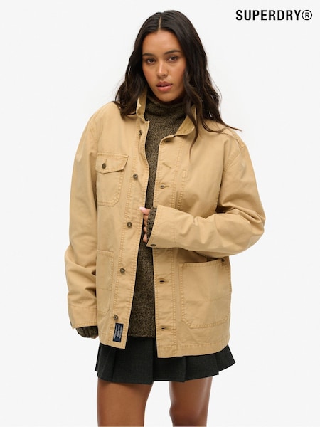Superdry Natural Oversized The Merchant Store Work 100% Cotton Jacket (F94999) | €159