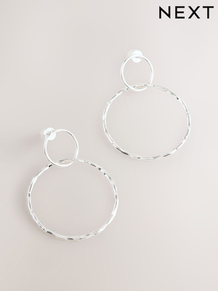 Silberfarben - Circle Drop Earrings (F95038) | 12 €