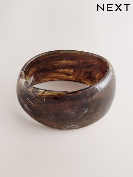 Brown Chunky Acrylic Bangle (F95048) | AED59