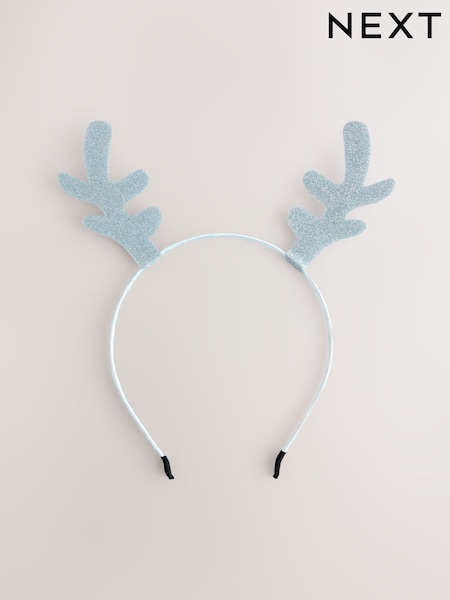 Light Blue Christmas Reindeer Antler Glitter Headband (F95083) | €8