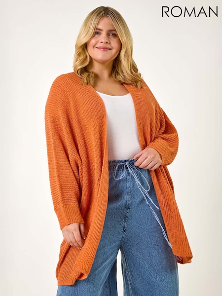 Roman Orange Curve Light Weight Knit Cardigan (F95106) | €66