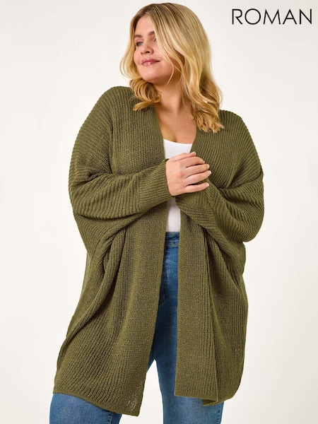 Roman Green Curve Light Weight Knit Cardigan (F95118) | €66