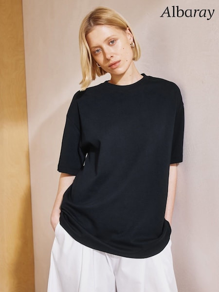 Musta - Albaray 100% Cotton Big Musta T-paita (F95142) | €71