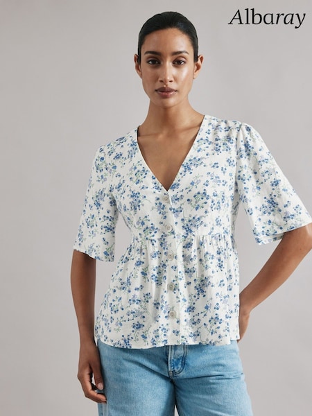Albaray Blossom Print White Top (F95145) | €102