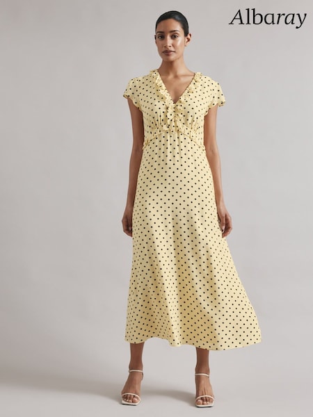 Albaray Yellow Spot Midi Dress (F95151) | €131