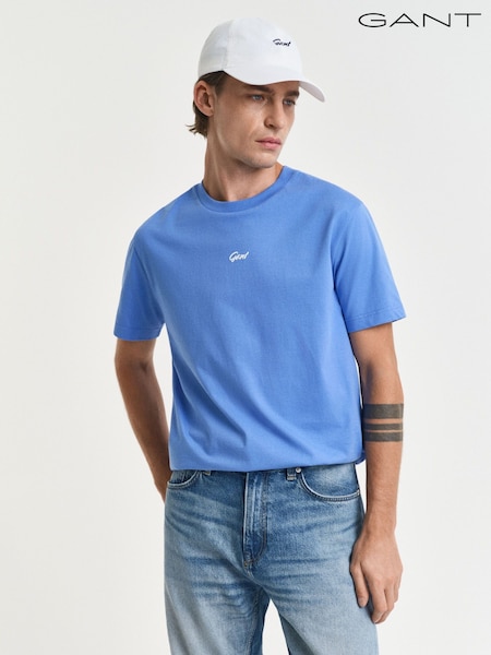 GANT Blue 100% Cotton Graphic T-Shirt (F95267) | €60
