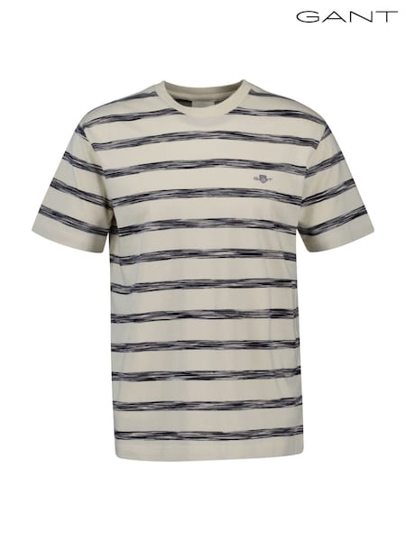 GANT Cream 100% Cotton Striped T-Shirt (F95271) | R$ 495