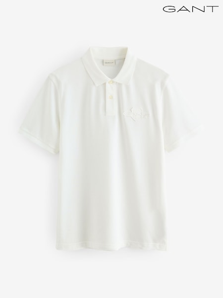 GANT Cream 100% Cotton Tonal Shield Polo Shirt (F95309) | 5,107 UAH