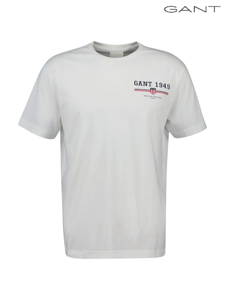GANT Cream 100% Cotton Graphic Print T-Shirt (F95315) | €46