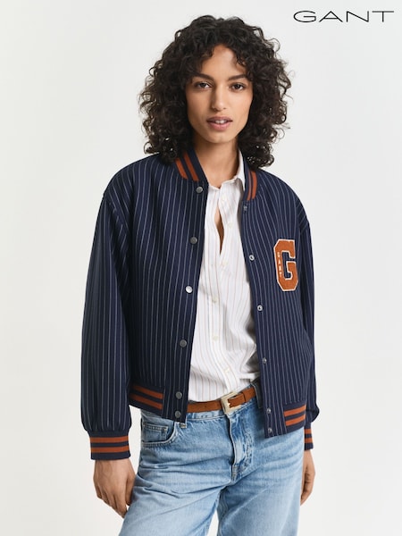 GANT Blue Pinstripe Varsity Jacket (F95323) | € 491