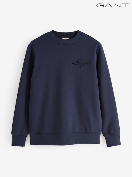 GANT 100% Cotton Tonal Shield Crew Neck Sweatshirt (F95324) | R$ 1.135