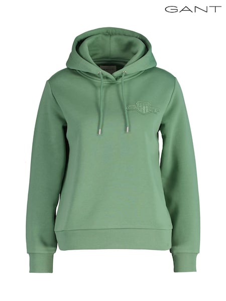 GANT Green Regular Fit Tonal Shield Hoodie (F95337) | € 187
