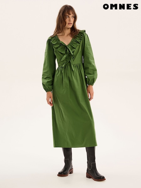 Omnes Green Amy-Leigh 100% Cotton Dress (F95358) | €75