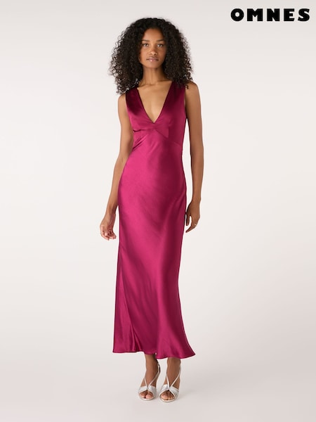 Omnes Magneta Nova Maxi Tie Back Dress (F95413) | R$ 940