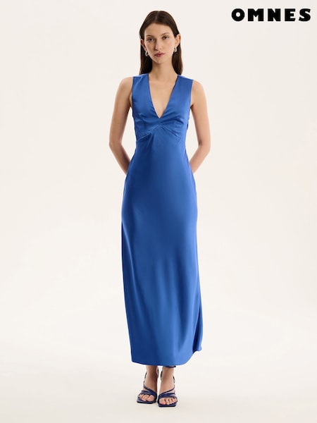 Omnes Cobalt Nova Maxi Tie Back Dress (F95424) | 470 QAR