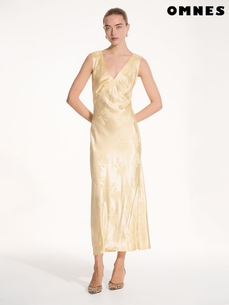 Omnes Yellow Iris Maxi Dress (F95471) | R$ 980