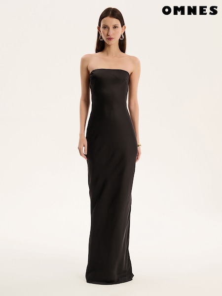 Negru - Rochie lungă Omnes Amdra (F95519) | 588 LEI