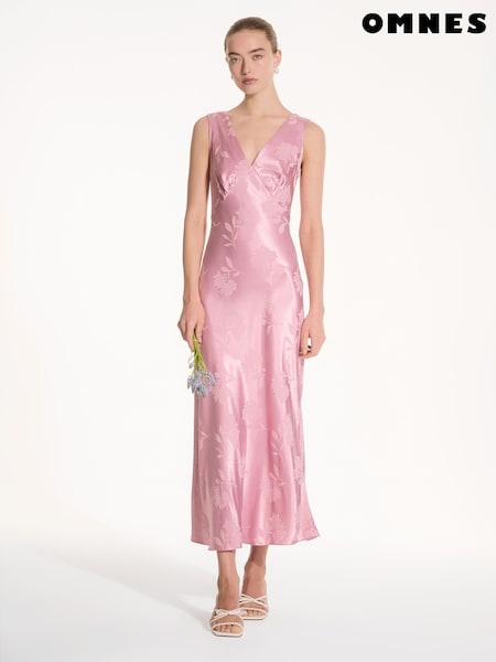 Omnes Pink Iris Maxi Dress (F95523) | R$ 980