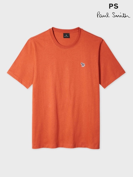 PS Paul Smith Regular-Fit 100% Organic Cotton Logo Brown T-Shirt (F95583) | R$ 640